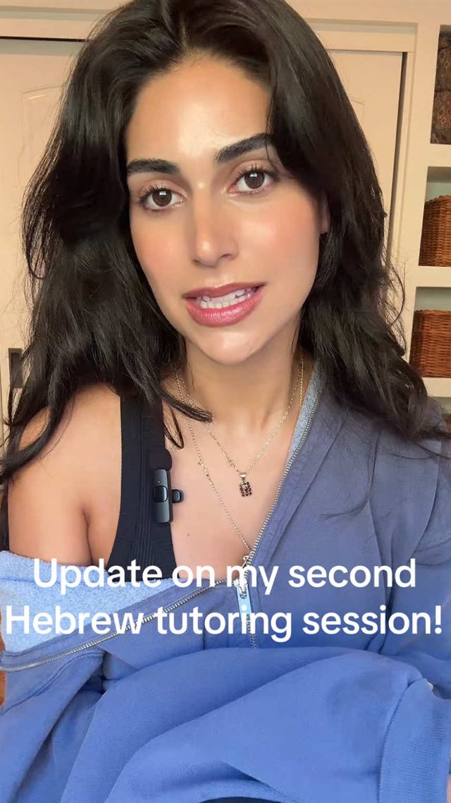 Maya talking about her Hebrew lesson
